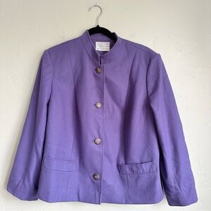 Pendleton Vintage Women's 100% Wool Jacket Coat‎ Purple Size Medium Large EUC
